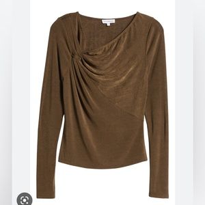 Good American Shimmer Asymmetrical Neck Top